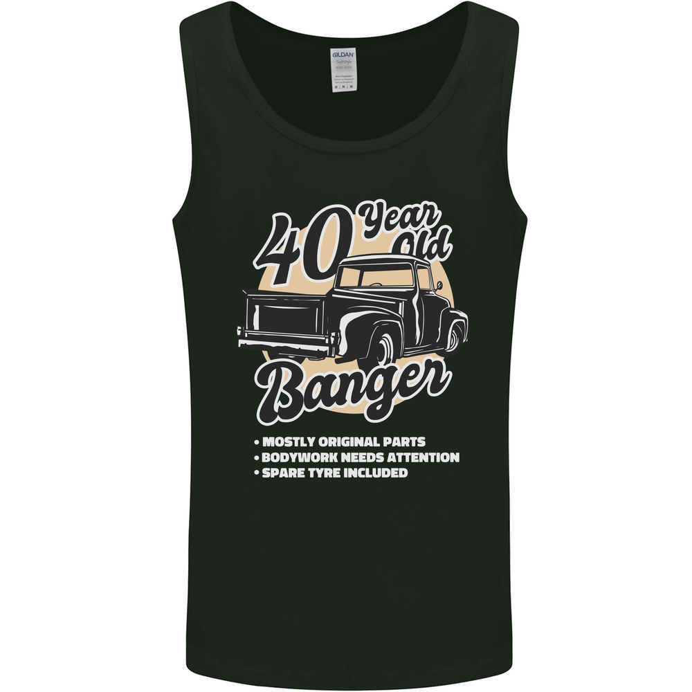 40 Year Old Banger Birthday 40th Year Old Mens Vest Tank Top