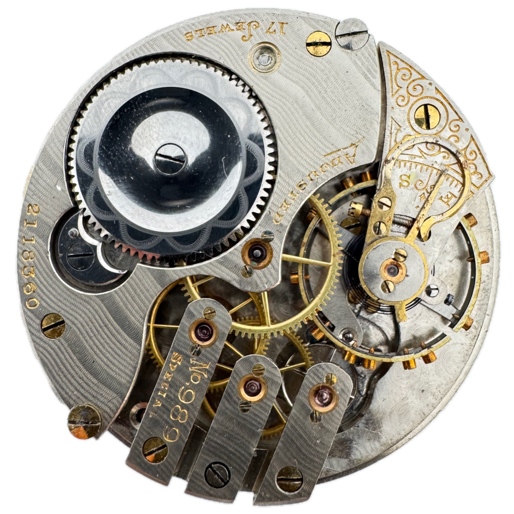 Antique 16 Size 1910 Illinois 989 Special 17 Jewel Pocket Watch Movement 185