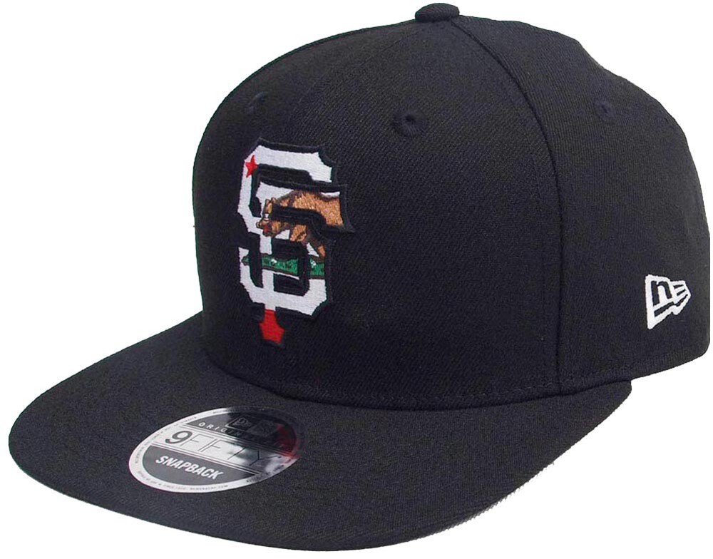 New Era San Francisco Giants California Republic Black White Snapback Cap 9Fifty