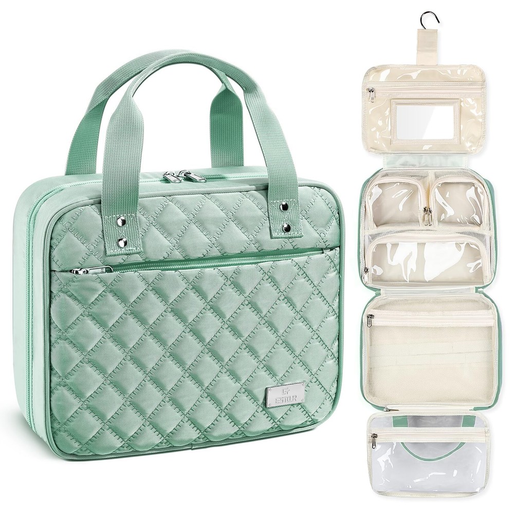 Large Hanging Travel Toiletry & Makeup Bag for Women with Hook