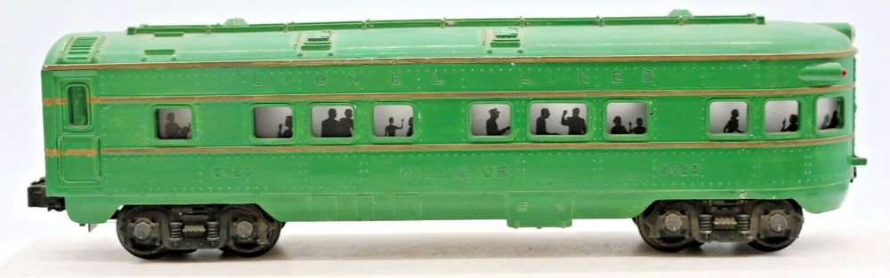 Lionel Post War O Scale Illuminated Pullman Car Hillside 2423 1 48