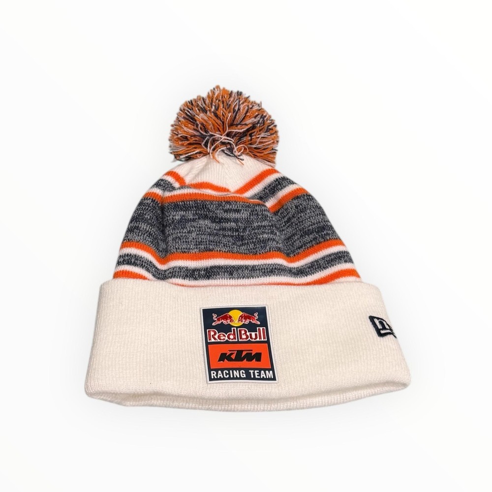 Red Bull KTM Racing Team Hat Beanie Mens One Size White Motocross New Era