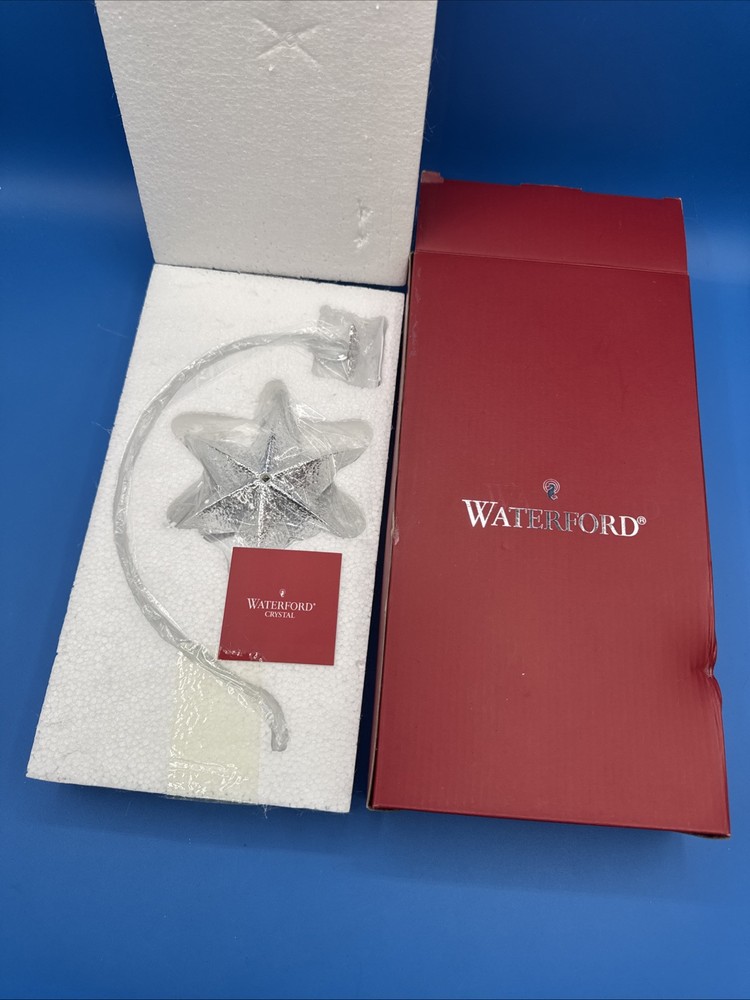 Waterford Crystal Christmas Star Ornament with Silver Stand #142173