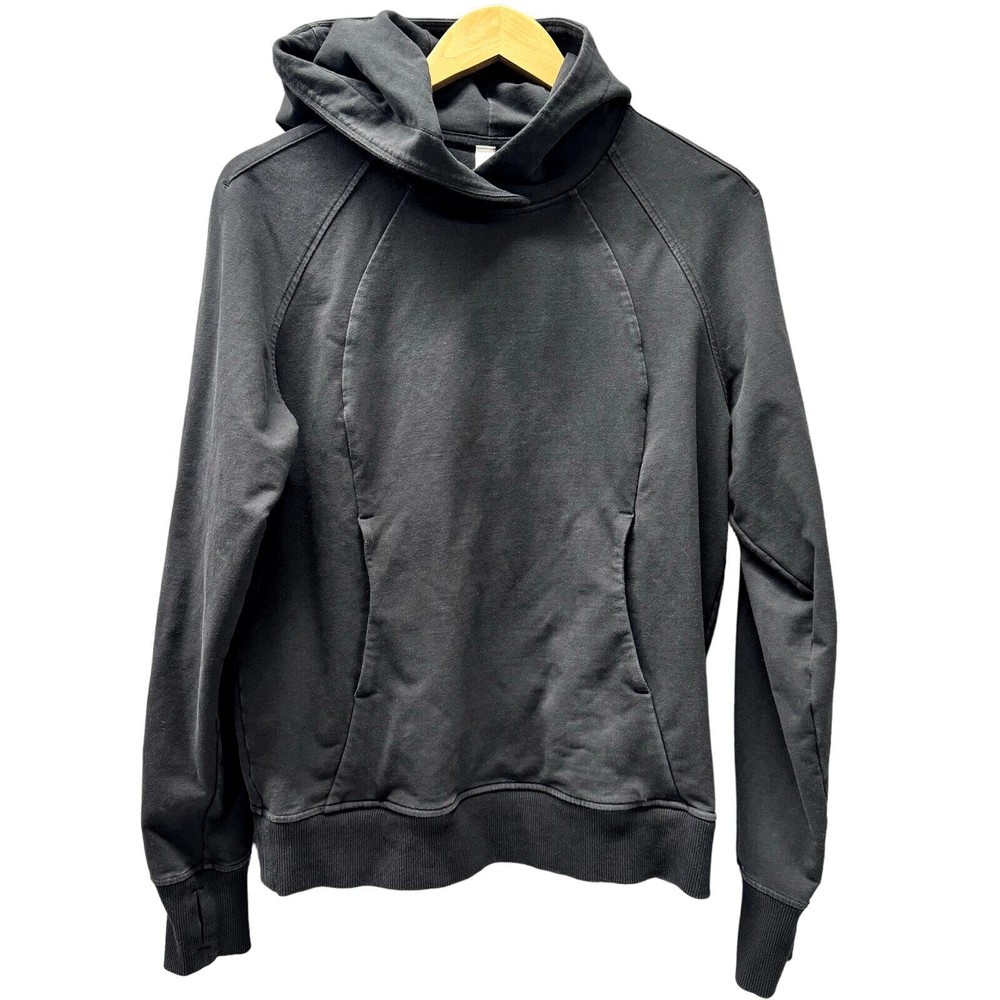 Lululemon Scuba Hoodie Womens 6 Black Pullover Long Sleeves Stretch French Terry