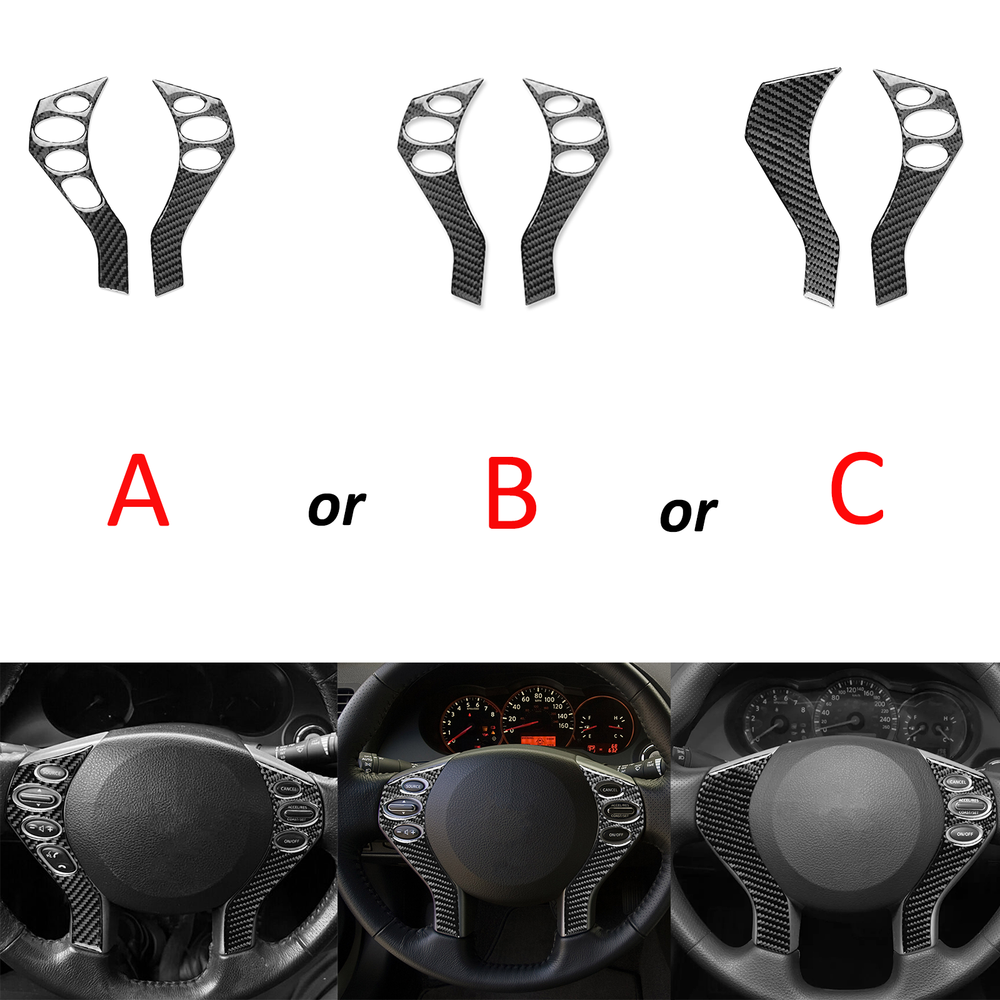 Real Carbon Fiber Interior Steering Wheel Trim For Nissan Altima Teana 2008-2012