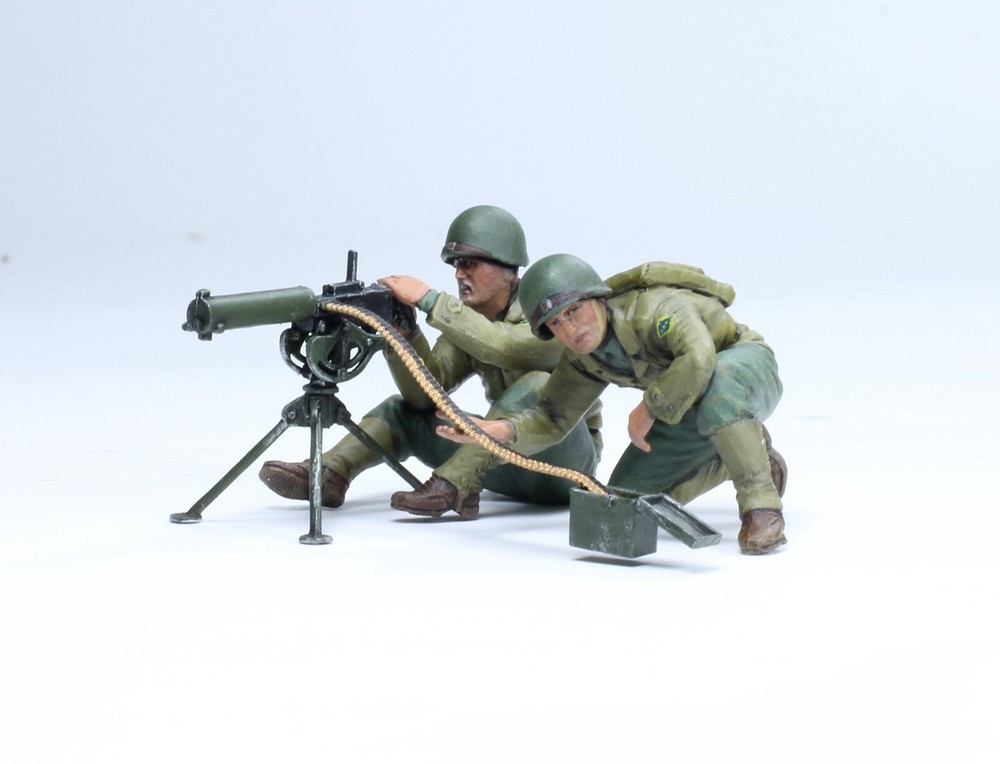 PreSale Pro-Painted 1:35 Machine Gun team 02 US Soldiers in European WW2-image