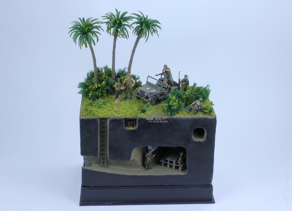 PreSale 1:35 ProBuilt Diorama Seek & Destroy in Cu Chi Tunnels, Vietnam war-image