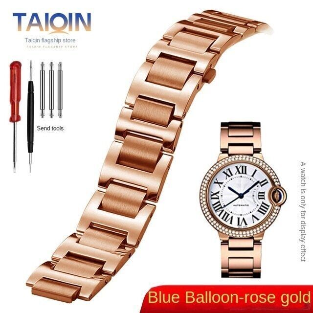 20*12 22*14mm Watch Band Strap For Cartier Blue Balloon Bracelet Stainless Steel