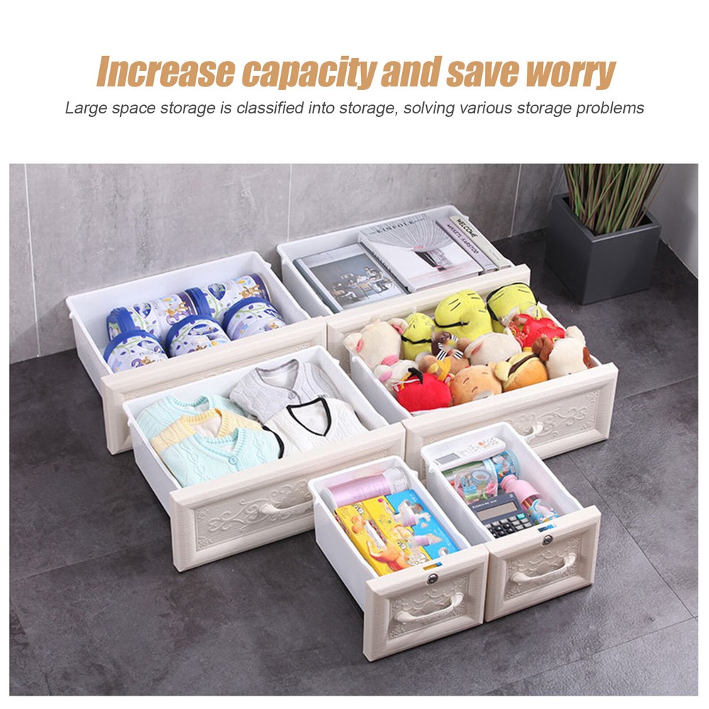 5-Layer White Storage Cabinet with 6 Drawers Mobile Organizer USA