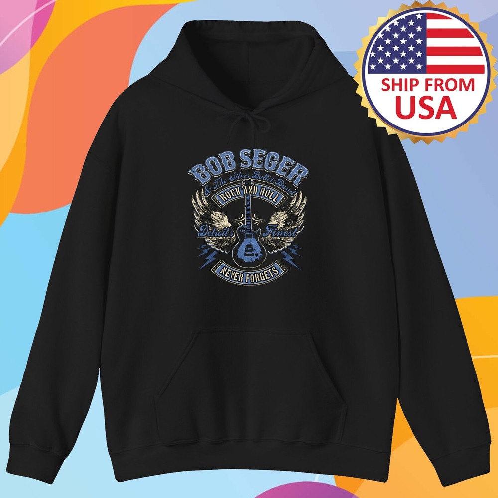 Bob Seger & The Silver Bullet Men's Black Size S-3XL