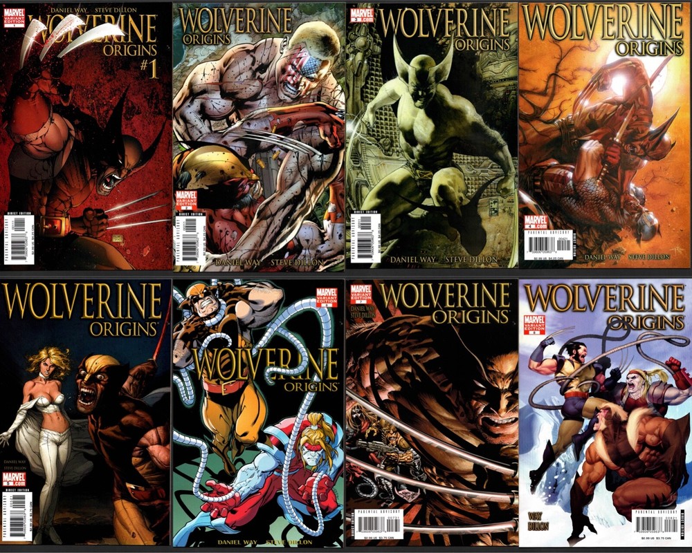 Wolverine: Origins #1 - 8 Variant Set (Marvel, 2006) VF/NM