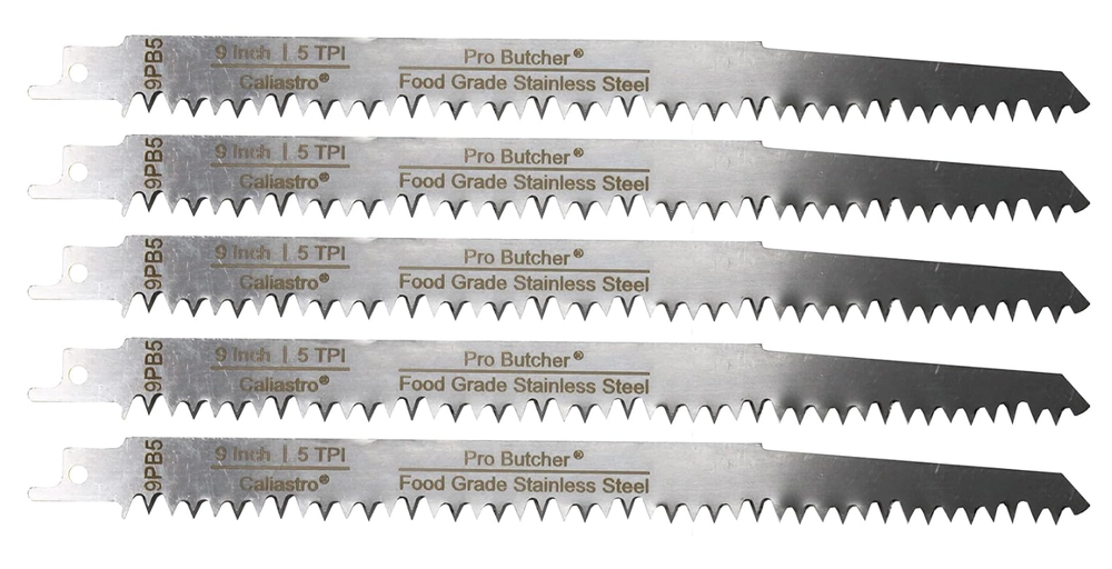 9-Inch Stainless Steel Meat Bone Cutting Saw Blades for Reciprocating Saws