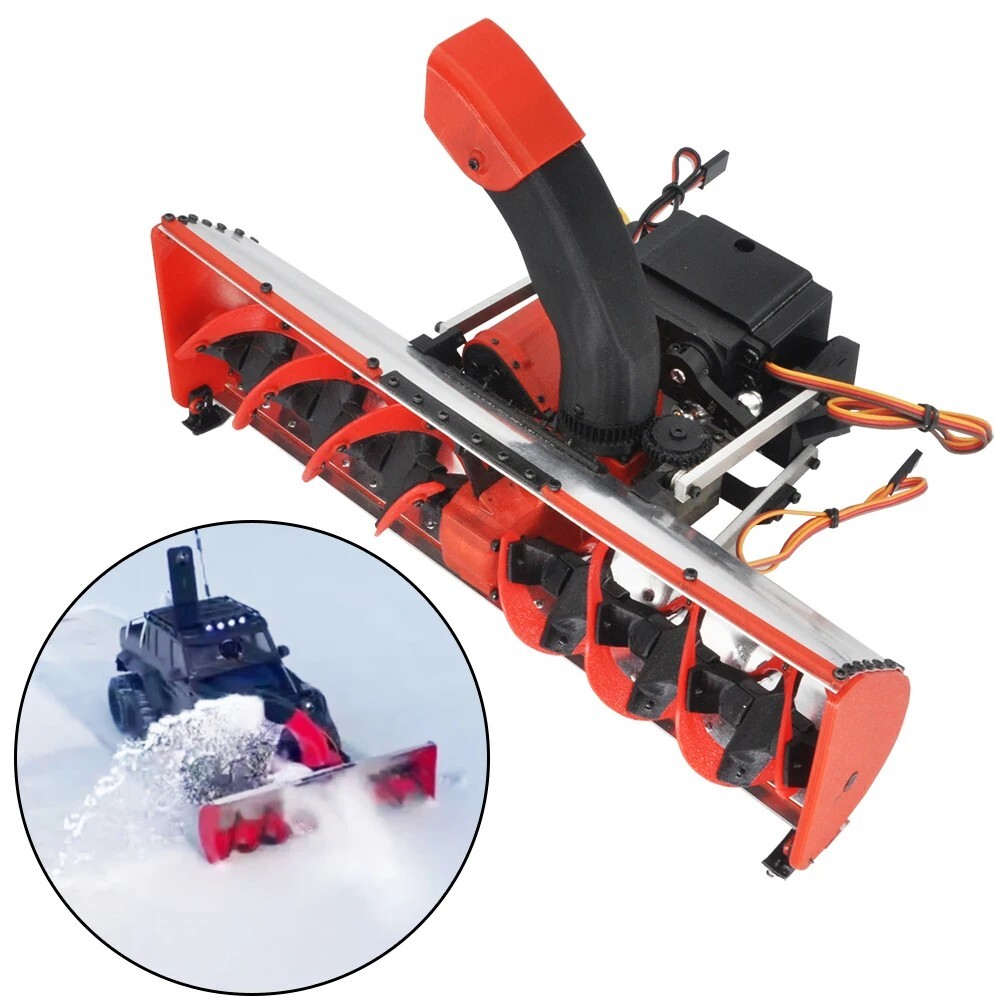 1/12 1/14 Scale RC Electric Snow Plow for Crawler Bulldozer DIY Snowblower