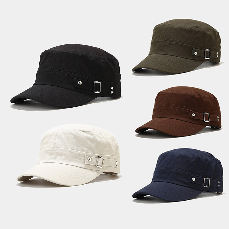 Baseball Cap Adjustable Sun Cap Cadet Hat Flat Hat Classic Vintage Breathable ⊹