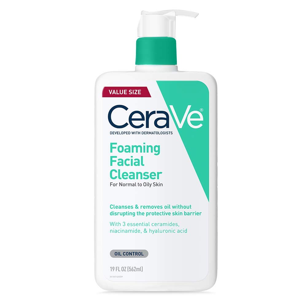 CeraVe Foaming Facial Cleanser, Daily Face Wash for Oily Skin, 19 Fluid Ounce
