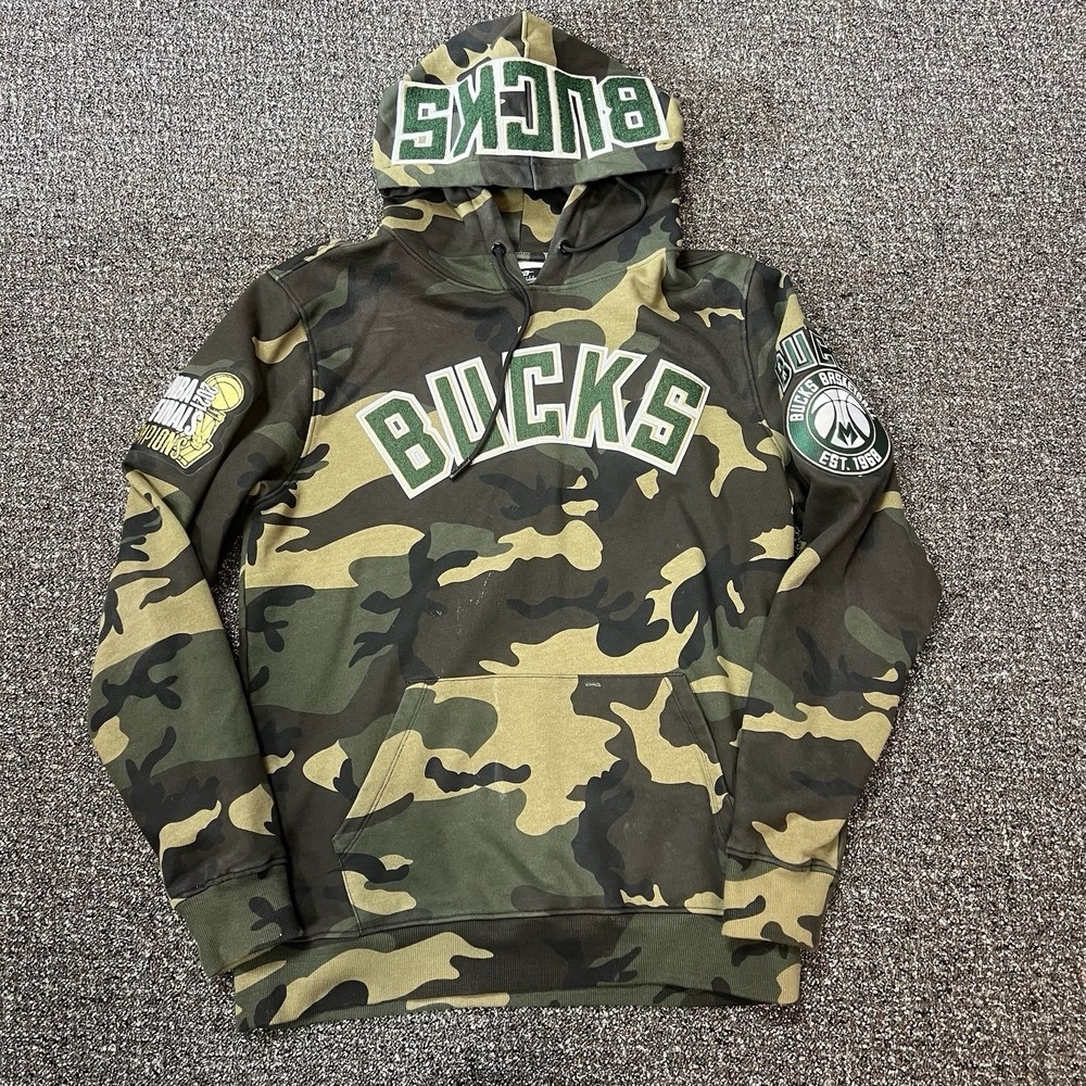 Milwaukee Bucks Championship Hoodie Nba Finals 2021 Camo Rare Pro Standard Med