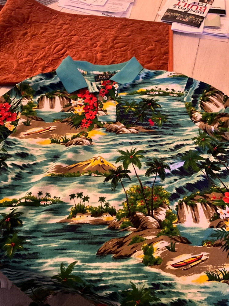 Polo Ralph Lauren Classic Short Sleeve Embroidered Shirt Multi Aloha Hawaii