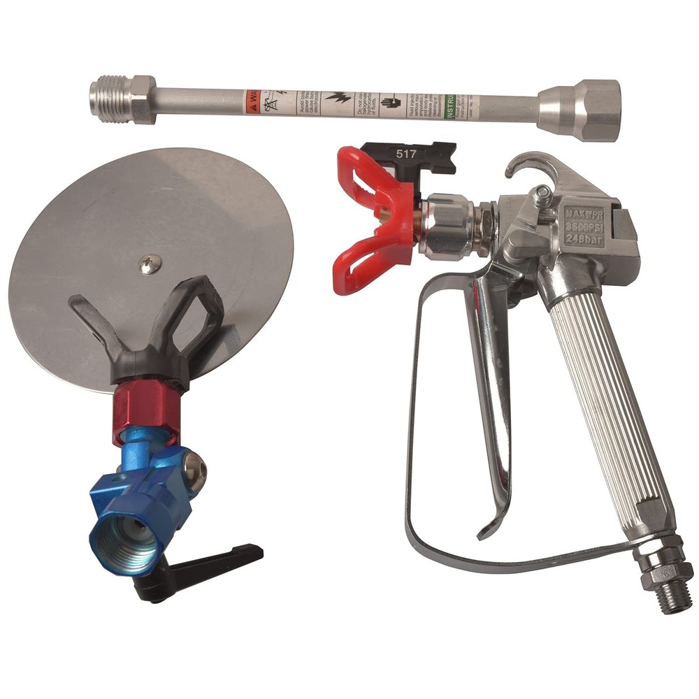 High-Power 3600 PSI Airless Paint Spray Gun with 517 Tip & Spray Guide