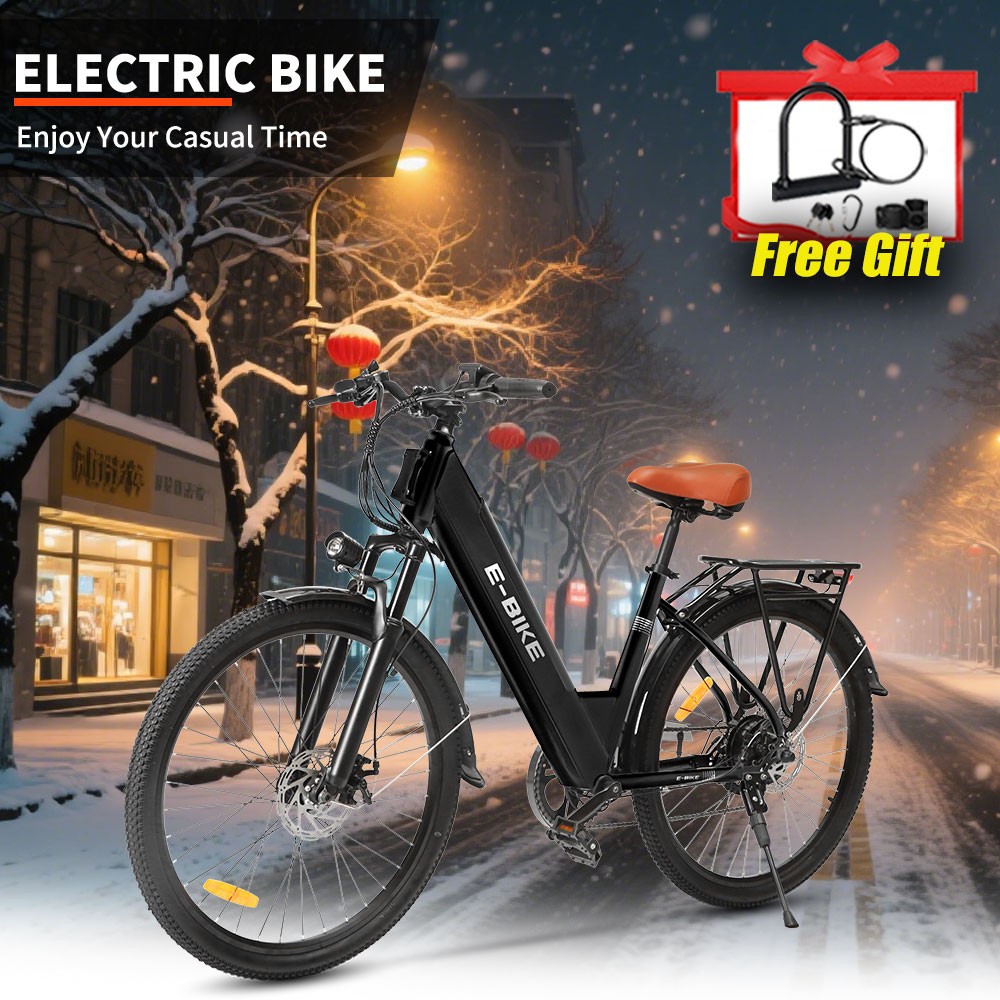 750W Black Folding Electric Bike for Adults 30MPH Commuter Ebike