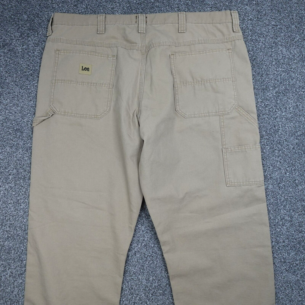 Lee Carpenter Trousers Mens Size 40 40x30 Beige Work Khaki Regular Fit