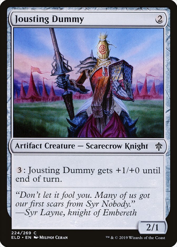 Jousting Dummy 224 Throne of Eldraine ELD MTG Magic Card