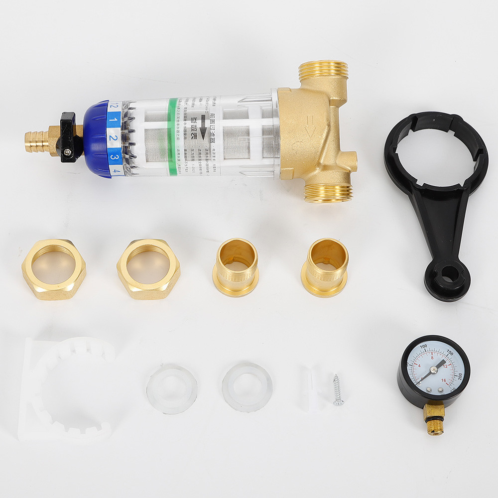 Purewater Whole House Water Pre-Filter System Reusable Spin Down Sediment Filter