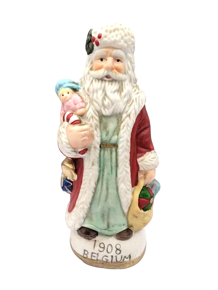 Vintage Old World Hand painted Santas Around The World - 1908 Belgium Open Box