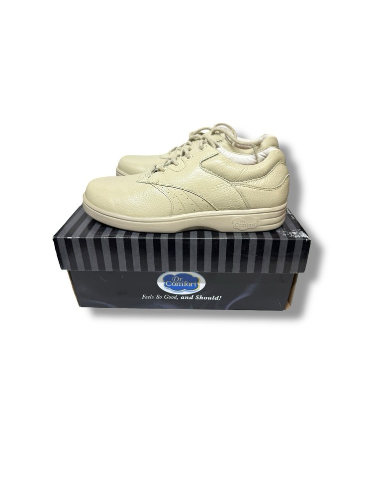 Dr. Comfort 2030 Lindsey Beige Pebbled Leather Sneaker Shoes Women's 10M Box