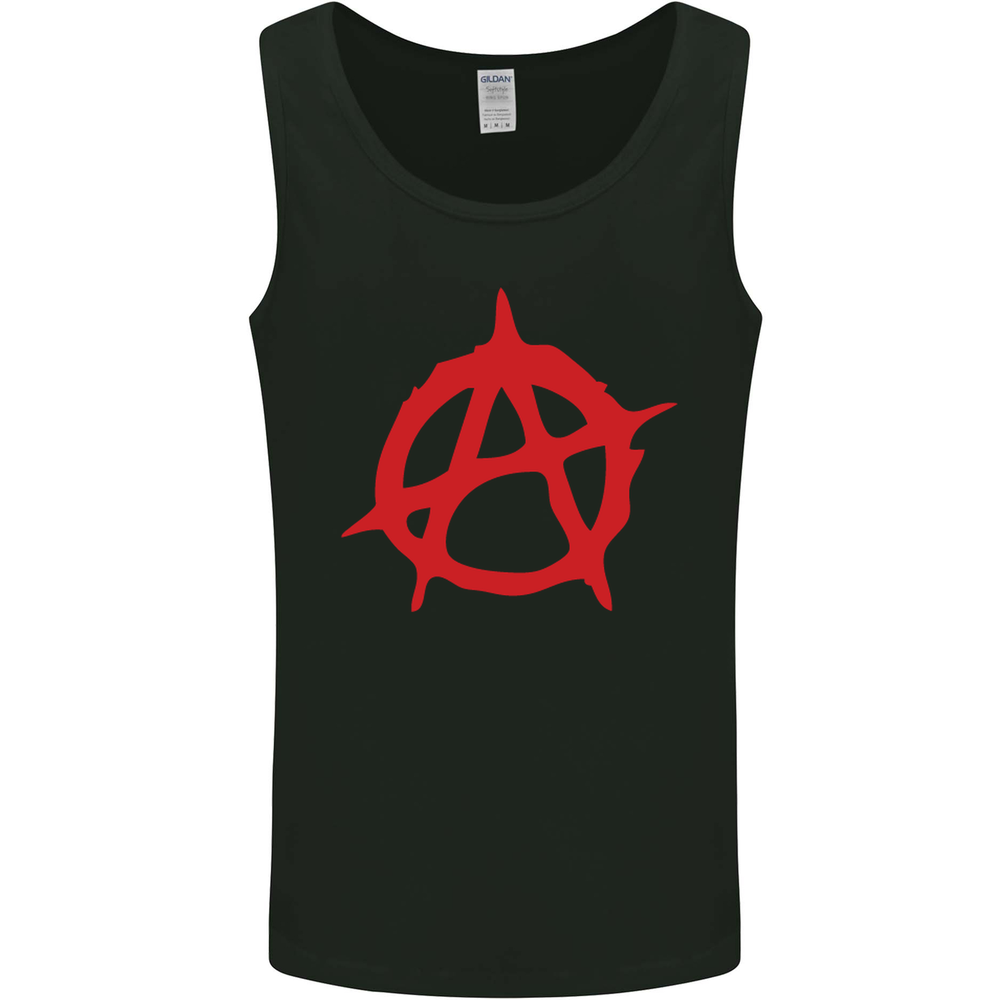 Anarchist Anarchism Logo Symbol Activist Mens Vest Tank Top