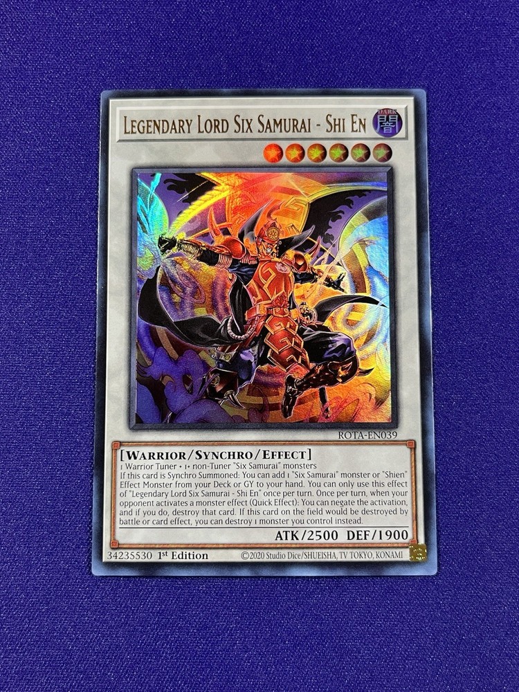 Legendary Six Samurai Shi En ROTA-EN039 1st Ed Rage of the Abyss