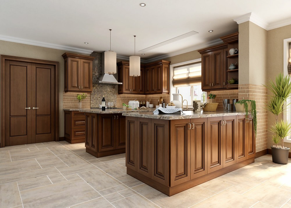 RTA Kitchen Cabinets - 10 ft Chocolate Shaker Set