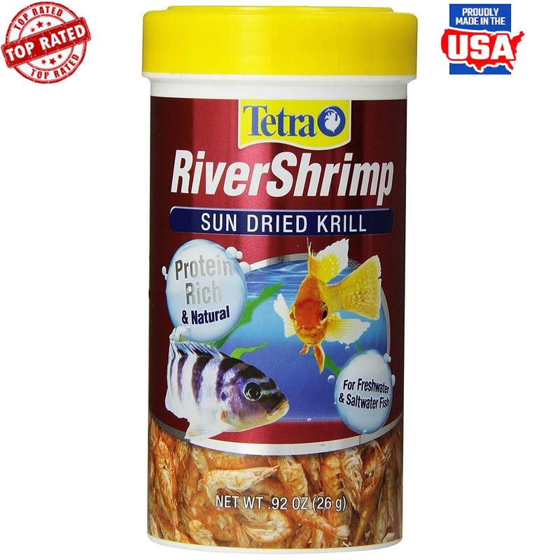 Natural Shrimp Treat Freshwater Saltwater Fish Protein Rich Supplement New