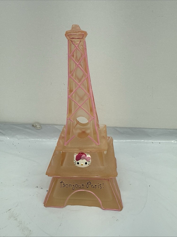 Hello Kitty In Paris Eiffel Tower Pink Plastic Replica Tooth Brush Holder