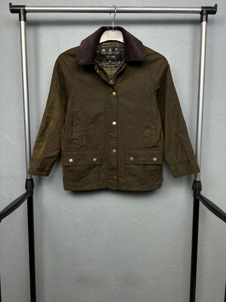 Barbour Kids Childrens Beadnell Wax Jacket Size M 8-9 years