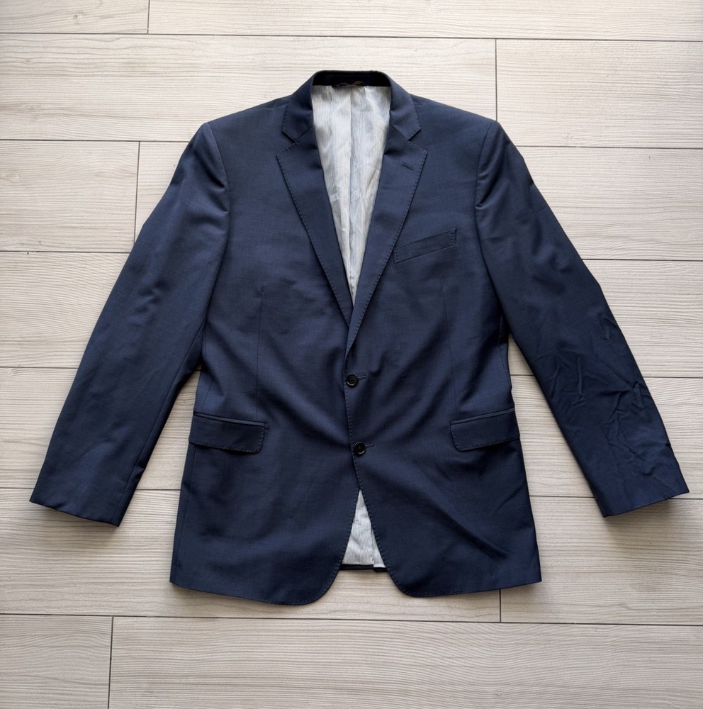 Brooks Brothers Explorer Regent Fit Navy Blue Wool Blend Blazer Size 46L  Eu 58