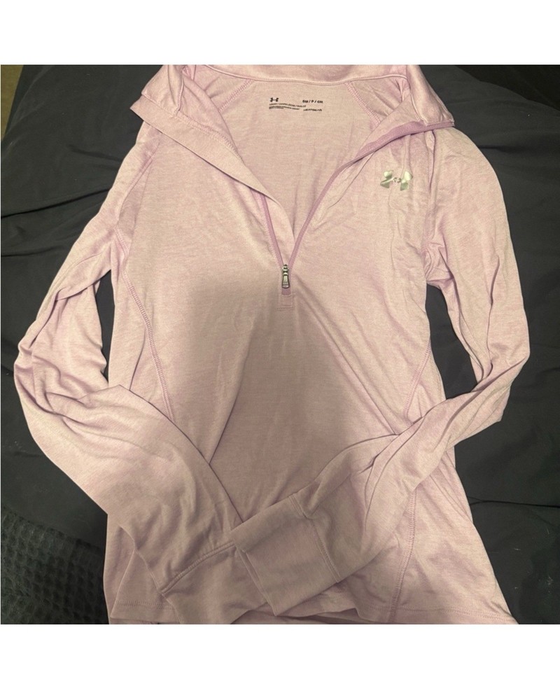 Under Armour HeatGear Light Purple 1/4 Zip Lightweight Long Sleeve Women