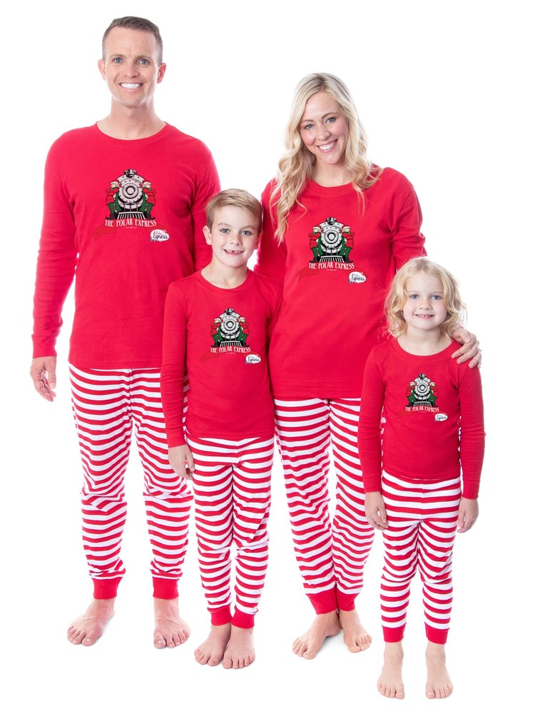 Polar Express Train Movie Family Pajama Set for Kids and Adults