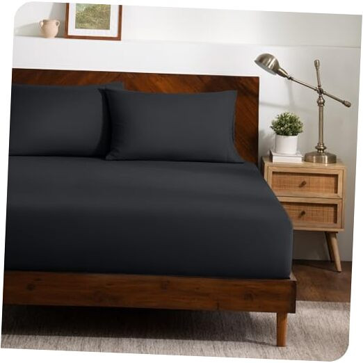 Fitted Sheet + Pillowcase Set - Luxury 1800 Ultra-Soft Microfiber - Double