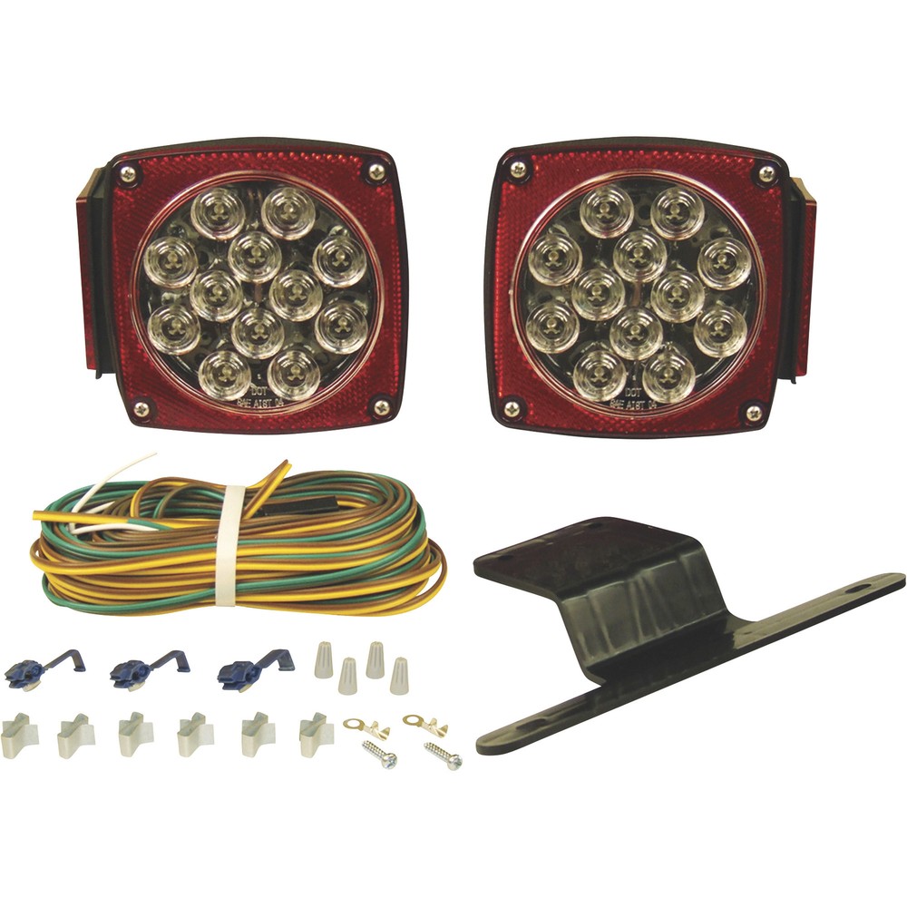 Hopkins Towing Solutions Submersible LED Trailer Light Kit, Clear Lens LEDs,