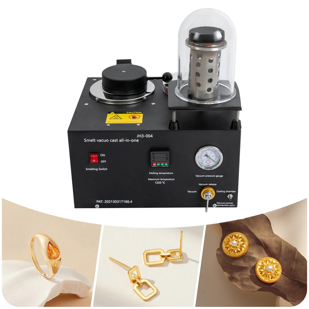 2L Cast Vacuum and Melting Machine High Temperature Digital Jewelry Casting Tool