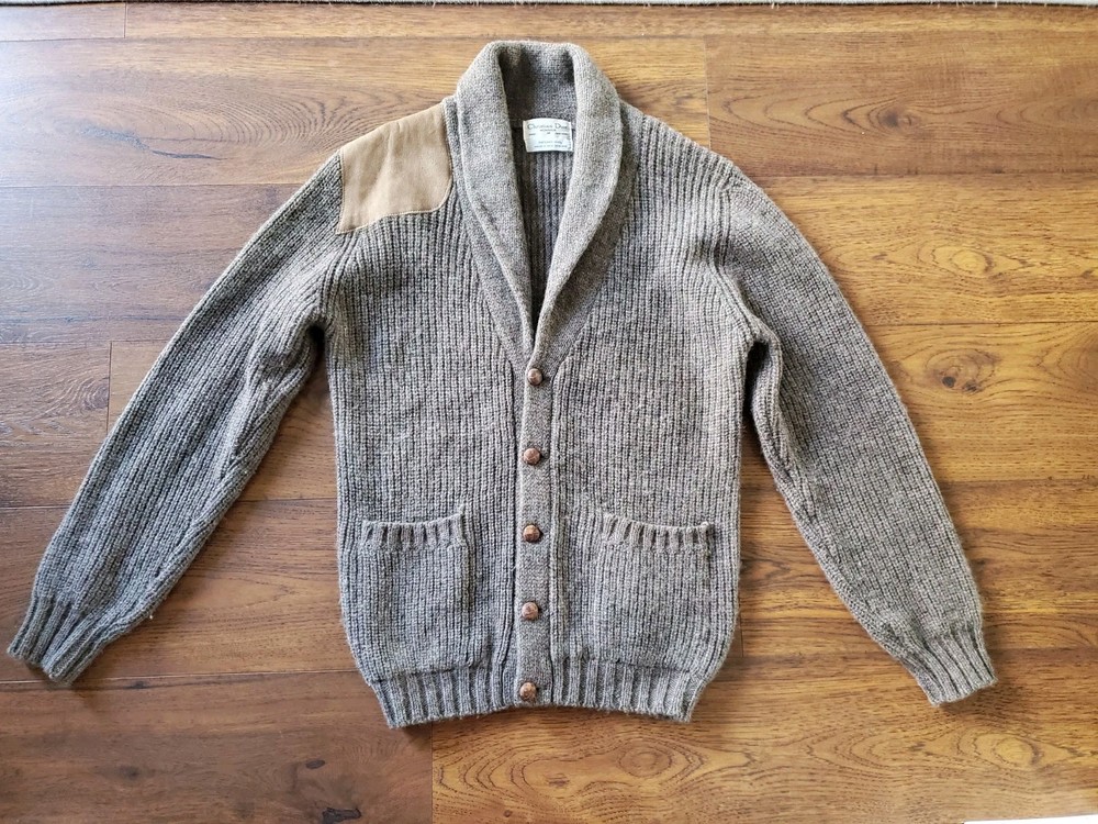 Vintage Christian Dior Monsieur Cardigan Men’s Medium Buttons Tan