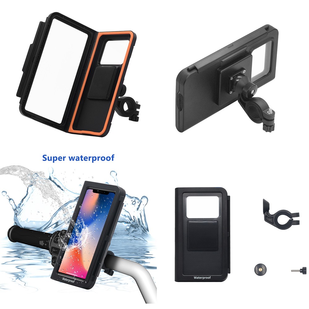 Motorcycle Waterproof Phone Holder 360°Rotation Car Mount Stand For Bike Bicycle