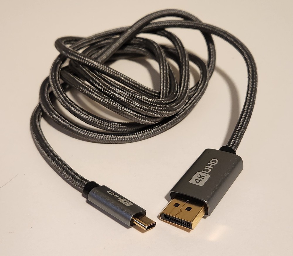 USB-C to DisplayPort Cable 6.6FT – 4K@60Hz, 2K@165Hz – Thunderbolt 3/4 to DP