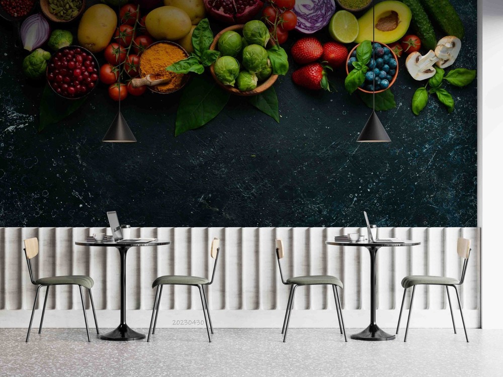 3D Vegetables Food Wall Murals Wallpaper Murals Wall Sticker 2