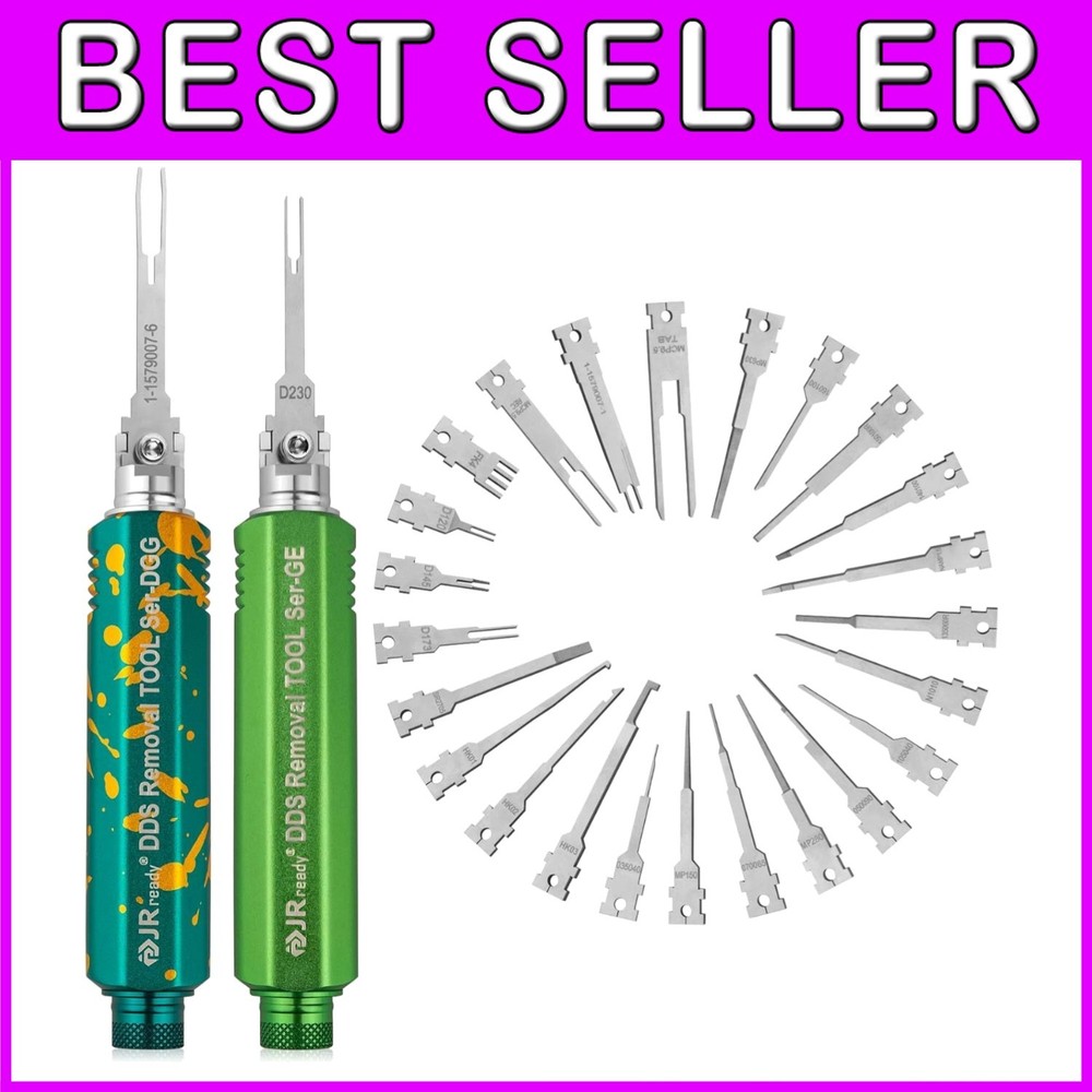 Versatile Dual-Head Terminal Extraction Tool Kit for Deutsch & Molex Connectors