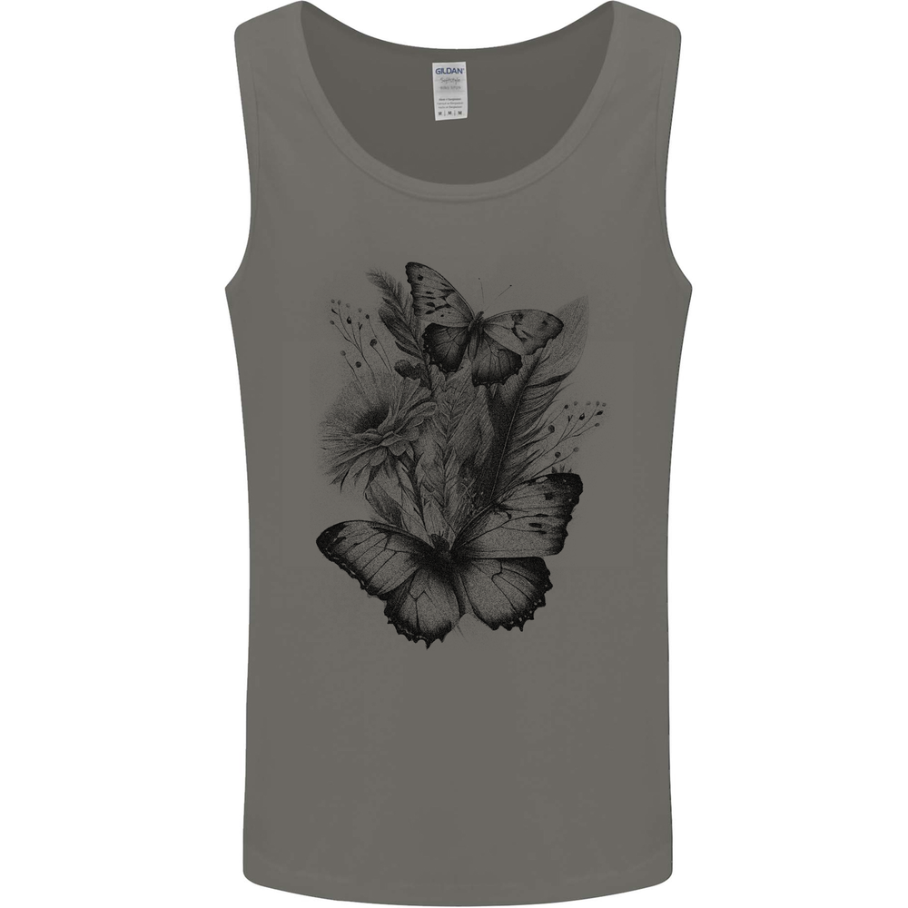 Butterflies & Flowers in the Wild Nature Mens Vest Tank Top