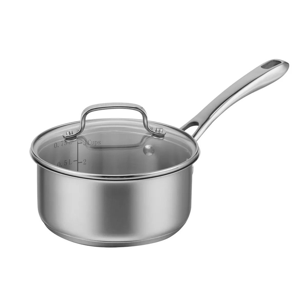 Cuisinart 1qt Stainless Steel Saucepan with Lid - Small Cooking Pot 8319-14