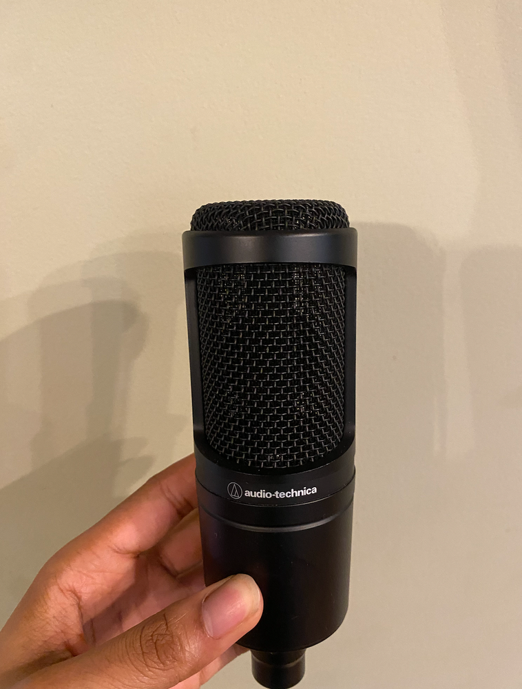 Audio-Technica AT2020 Condenser Mic with Shock Mount & Apple Pencil 1st Gen