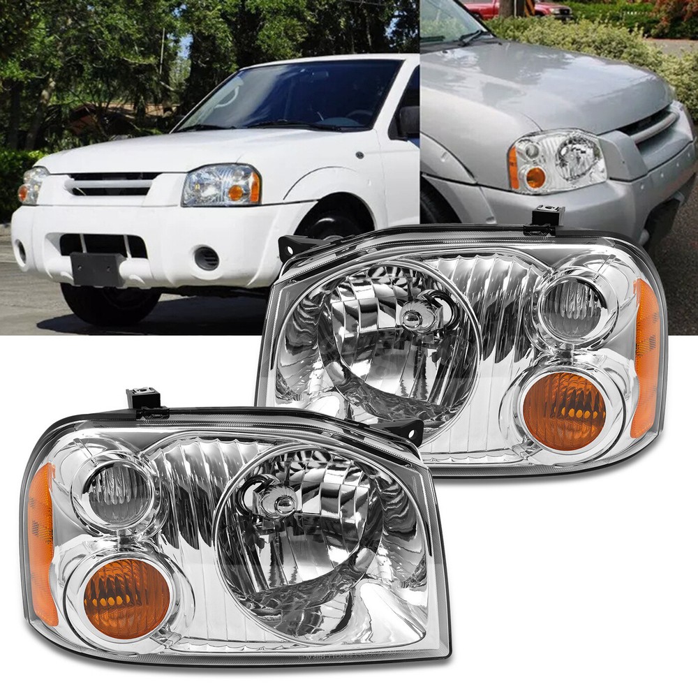 Headlight Set For 2001-2004 Nissan Frontier Base XE Left & Right 2Pc