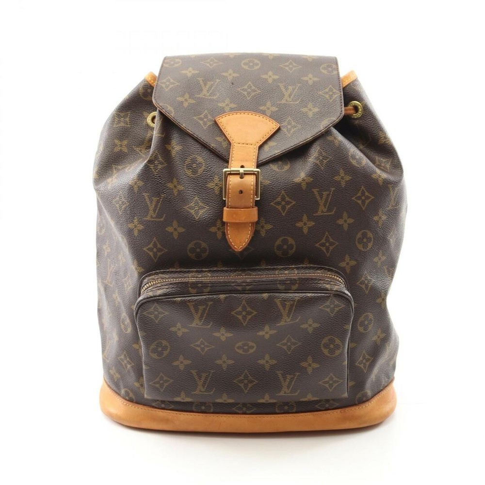 Louis Vuitton Monsuri Gm Backpack Bag Pvc Coated Canvas Leather Monogram Women'S